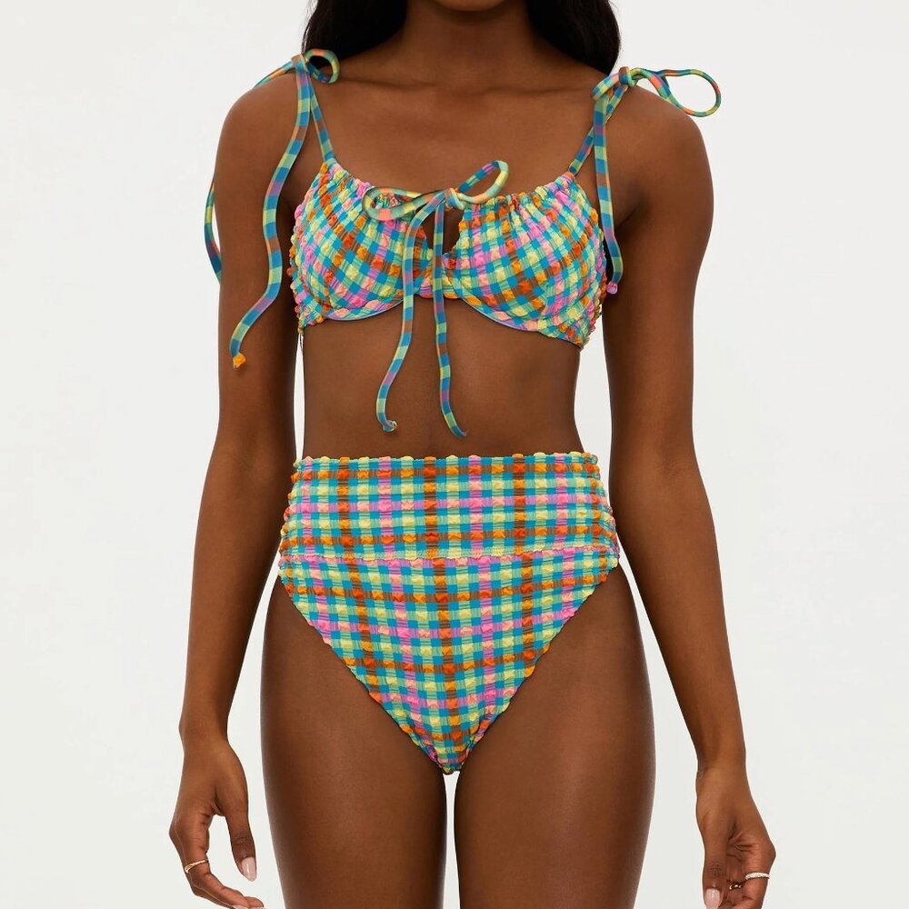 Beach Riot Sunny Side Gingham Highway Bottom